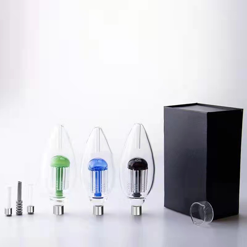 

510 Honeybird Nectar Collector Kit Glass NC Kits with Titanium Quarzt Tips Concentrate Straw mini glass pipe smoking accessories dab rig
