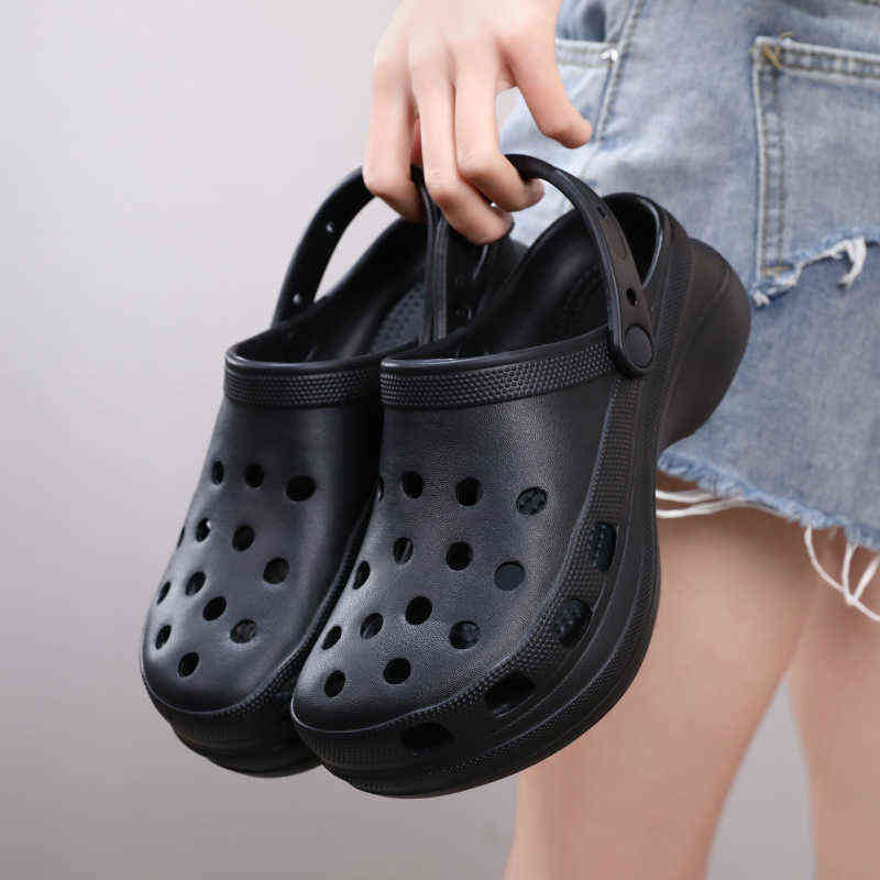 

sandals Sandals For Women Summer Wigs Clogs Breathable Slippers High Heels Ladies Shoes Platform Garden Shoe Beach Slides 220623, Pink