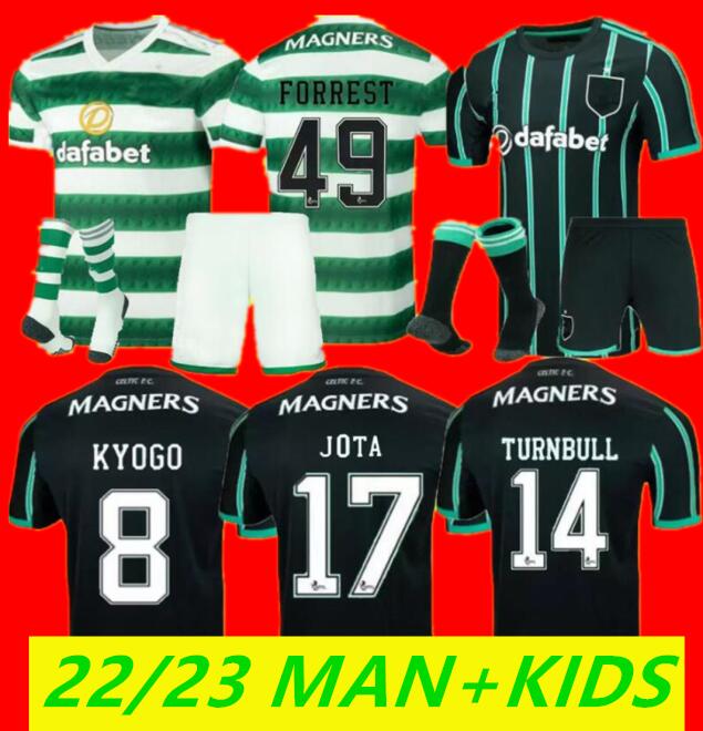 

player fans 22 23 Celtic fc Soccer Jersey HOME away 2022 2023 KYOGO ABADA AJETI Giakoumakis Daizen Carter-Vickers FORREST TURNBULL ABADA