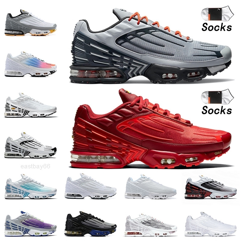 

WITH BOX designer Tn Plus 3 Running Shoes Mens Women Crimson Tuned Iii Rainbow Leather All White Laser Blue Purple Grey Obsidian Black Red Neon Outdoor Sports, C6 triple black with black 39-45.jpg