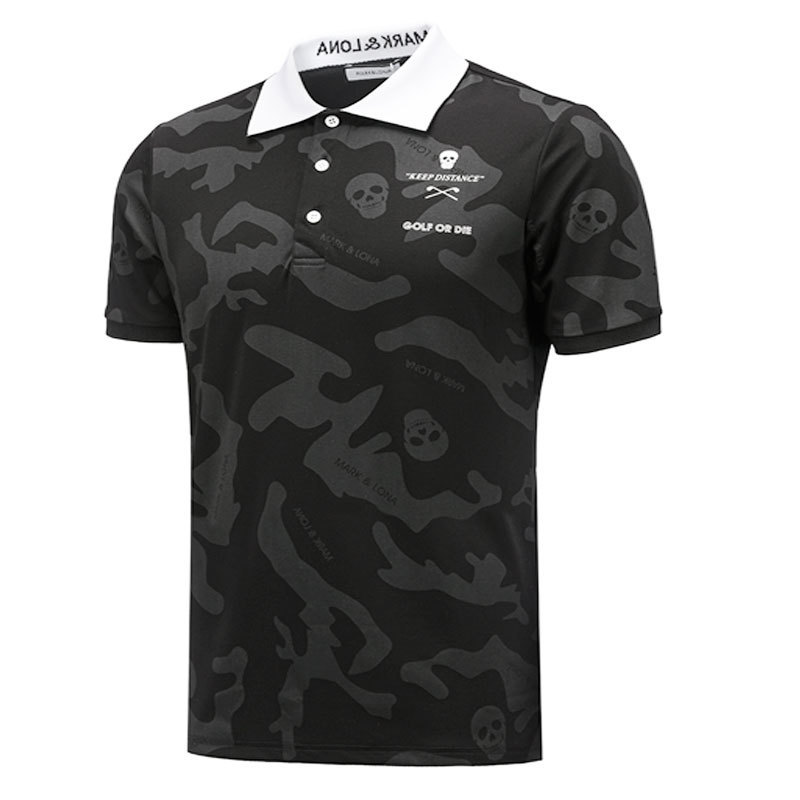 

Summer Golf Clothing Men Short Sleeve T-Shirts Black or White Colors Camouflage FabricOutdoor Sports Polos Shirt 220606