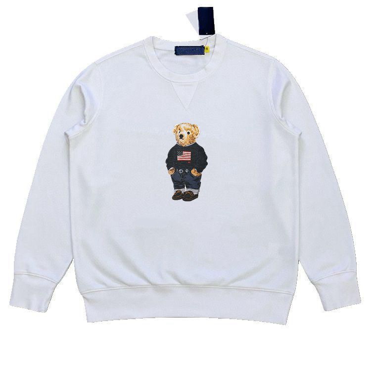 

Wholesale 2021SS matching round neck sweater autumn and winter clothing printed shirt bear T-shirt cute long sleeve shirt US size -XXL, Red