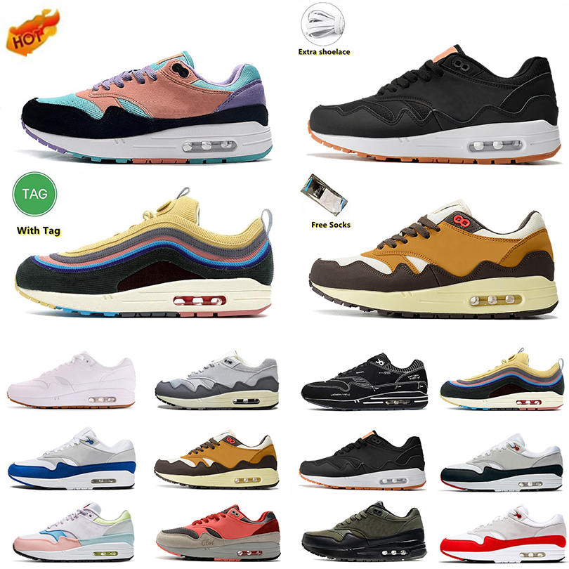 

Max 1 87 Running Shoes Fashion Women Mens Trainers Patta Waves Monarch Noise Aqua Maroon Black Cactus Jack Baroque Brown Saturn Cave Stone 1s 87 Sports Sneakers 36-45, Item#42