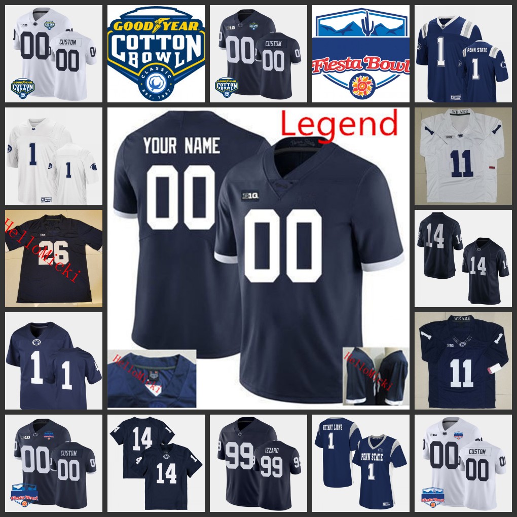 

2022 NCAA Custom Penn State Nittany Lions Stitched Football Jersey 7 Jaylen Reed 40 Jesse Luketa 70 Juice Scruggs 46 Nick Tarburton 21 Tyler Rudolph 11 Daniel George, Navy youth