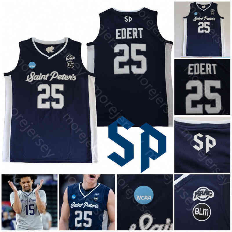 Custom St. Peter's Peters Peacocks Basketball Jersey NCAA College Daryl Banks III KC Ndefo Doug EDERT Matthew Lee Fousseyni Hassan Drame Murray