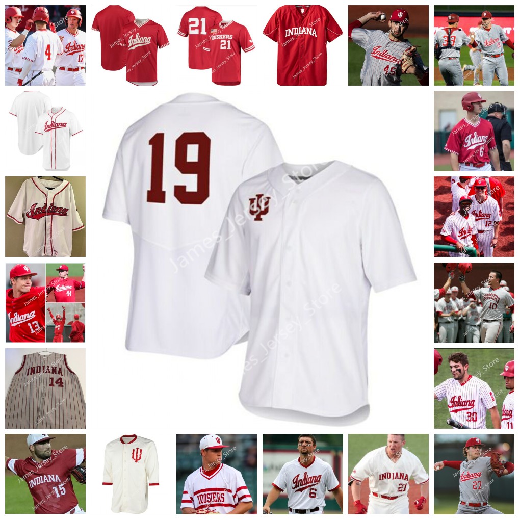 

NCAA Custom Indiana Hoosiers College Baseball Jersey 28 SAM MURRISON 29 RYAN KRAFT 30 KIP FOUGEROUSSE 31 JACK WALKER 32 JOSH PYNE 33 JOE MORAN BRAYDON TUCKER Jerseys, 11