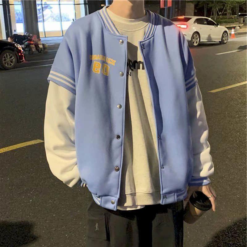 

Men's Jackets Jacket Men's Autumn Spring Thickened Hong Kong Style Loose Baseball Uniform Korean Student Streetwear TopMen's, 688 red