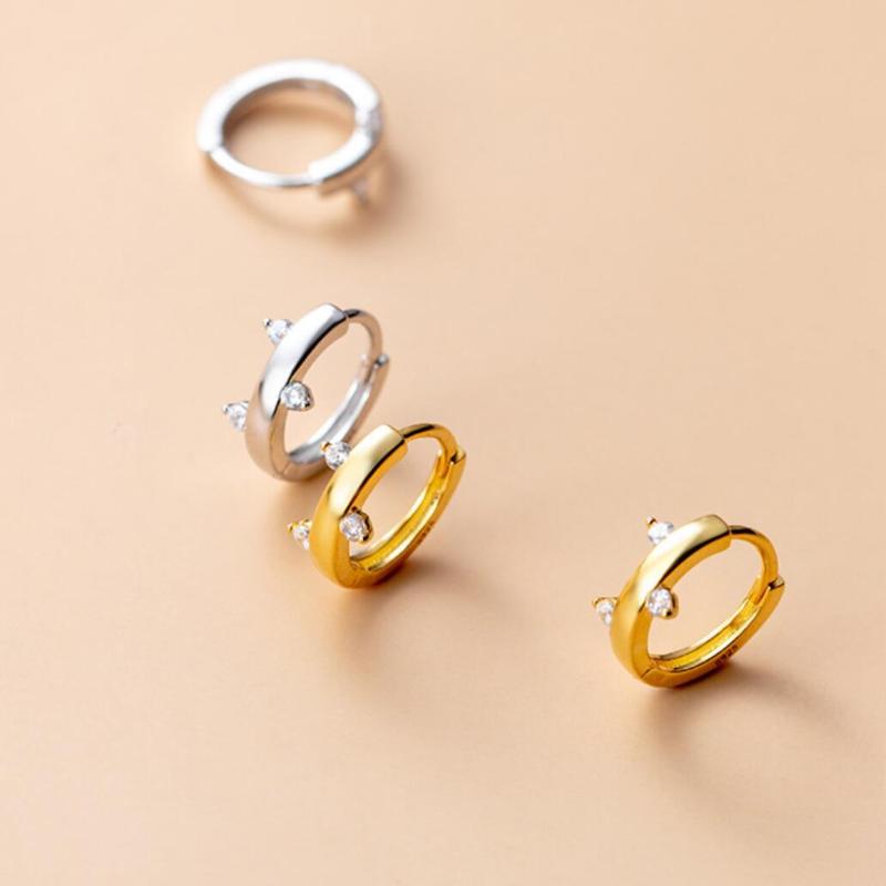 

Hoop & Huggie Little Starlight CZ 925 Sterling Silver Earrings A1766Hoop