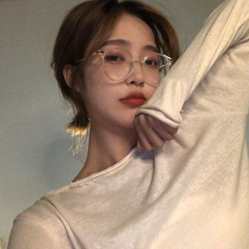 

Sunglasses Korean Transparent Glasses Frame Women Ins Plain Men Eyewear Cute Decorative Computer GlassesSunglasses
