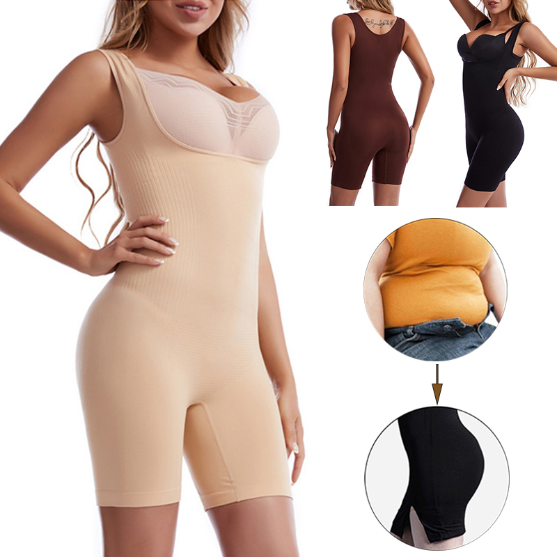

Seamless Women Bodysuit Sexy Modeling Push Up Corset Butt Lifter Shapewear Waist Trainer Body Shaper Chest Enhancing Underwear, Coffee