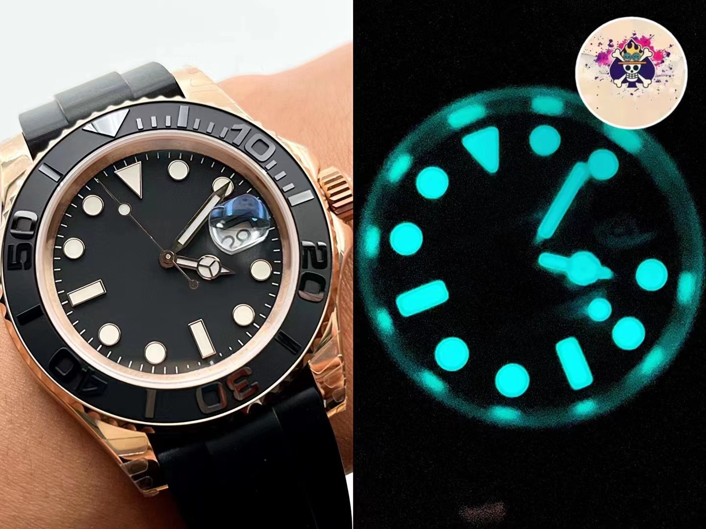 

Men's mechanical watch 3135 high-quality movement waterproof super luminous gold yacht