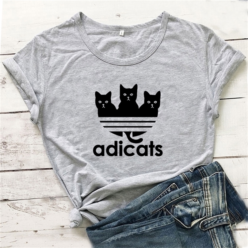 

Kawaii Cartoon Cat T Shirt Women Short Sleeve Cotton Tshirt T-shirt Casual Graphic Tees Black Camiseta Mujer Top 220401, Solid