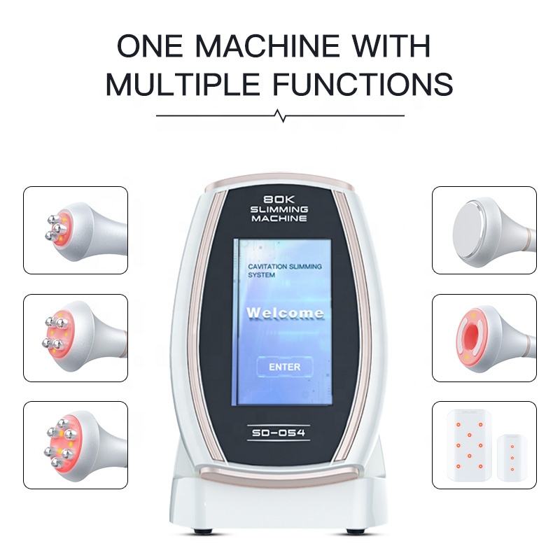 New Model 80K Cavitation RF Laser Slimming Machine 6in1 Radio Frequency Lipolaser Vacuum Ultrasonic Skin Tightening Face Lifting Weight Fat Loss