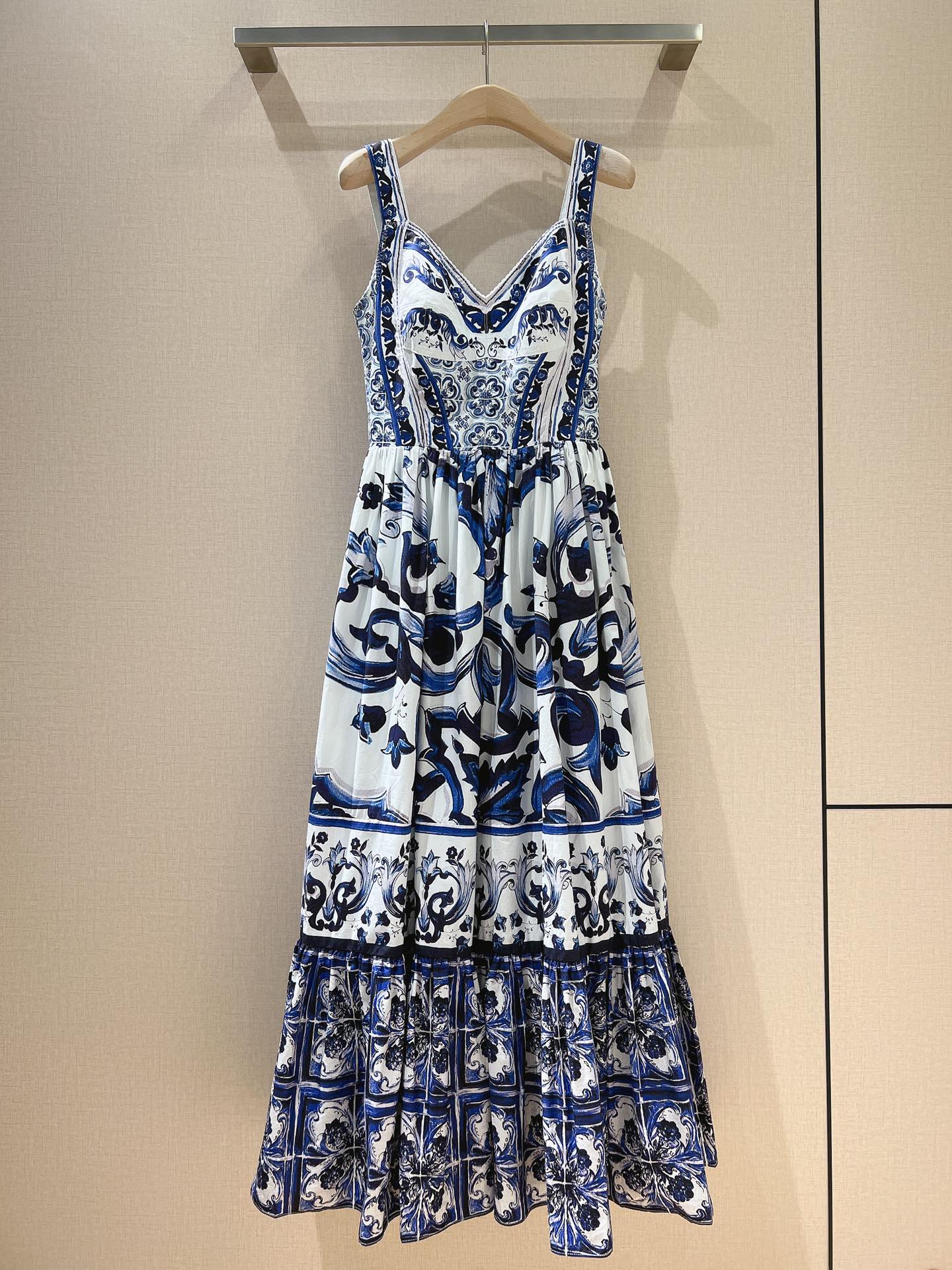

Milan Fashion custom cotton soft medium length dress, Multi
