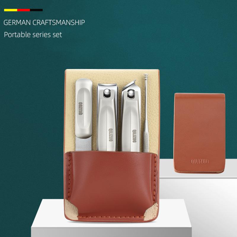 

Nail Art Kits Stainless Steel Clippers Portable Manicure Set Pedicure Kit Tool Travel Grooming Case Gift Box Scissors Cutter KitNail