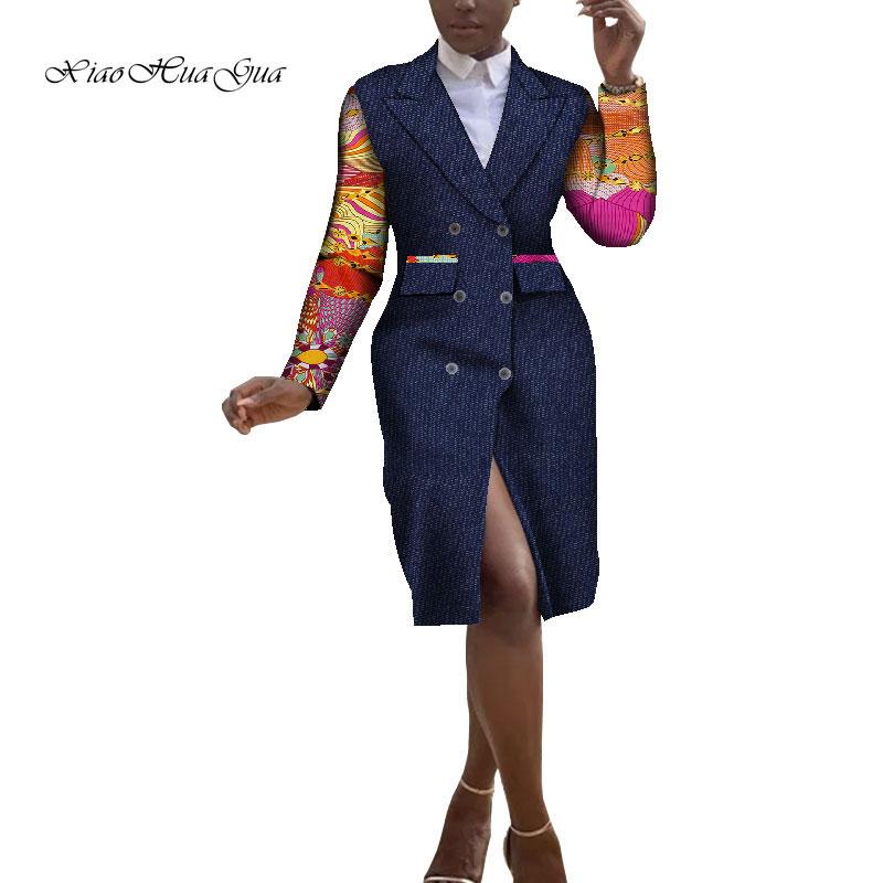 

Ethnic Clothing African Clothes For Women Fashion Long Jacket Coat Print Outwear Casual Blazers Dresses Private Custom WY8857