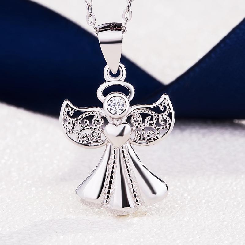 

Chains SODROV Silver Angle Pendant Necklace For Women 925 Sterling Jewelry