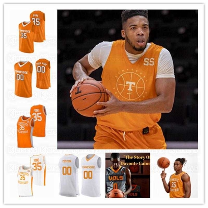 

Xflsp Tennessee Volunteers Jersey Lamonte Turner Grant Williams Drew Pember Bowden Brock Jancek Zach Kent Yves Pons College Basketball, Orange round neck