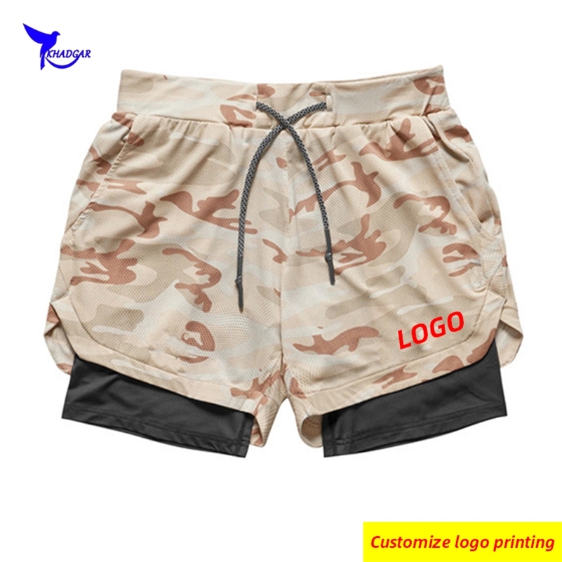 

Custom Quick Dry Mens Sports Running Shorts Active Training Exercise Jogging 2 IN 1 Short Pants With Longer Liner 220613, Dk858 black