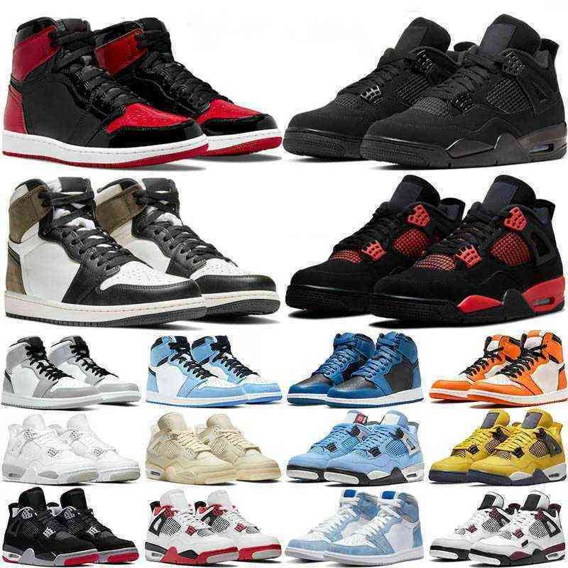 

Dr Shoes Mens 4s 1s Basketball Boys Trainers 1 4 Red Thunder University, #26 36-46