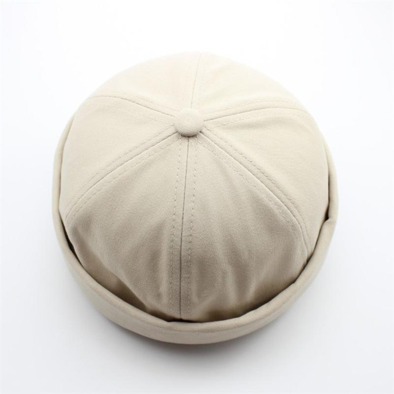 

Berets Men Women Hat Cap Casual Docker Sailor Mechanic Brimless Solid Color Breathable Unisex 2022 Fashion Hats, Black