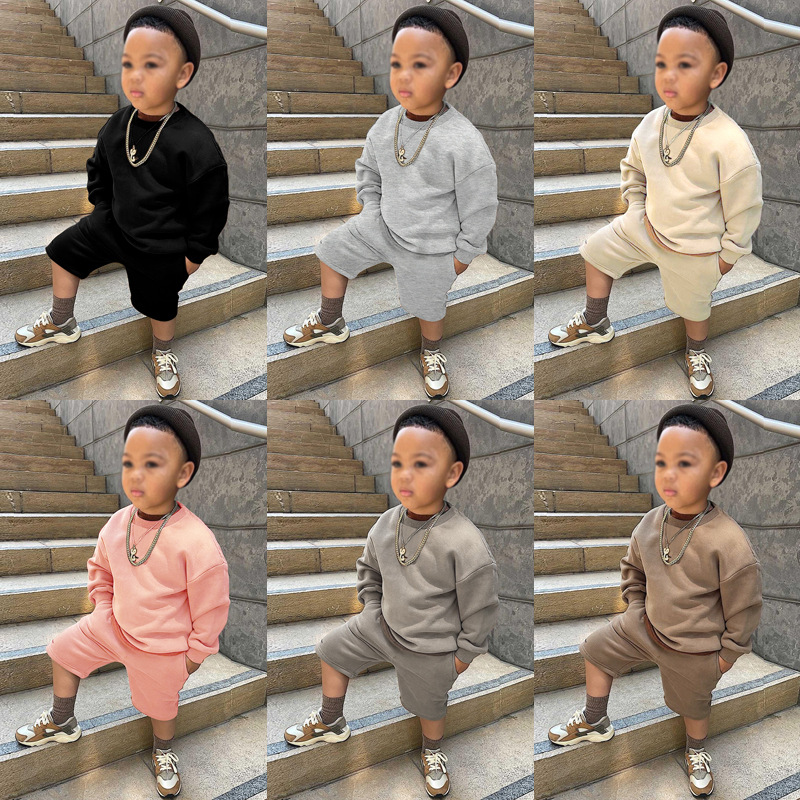 

Toddlers Boy Clothes Outfits Spring kids sweatsuit sets Sports Pants Shorts kids girls autumn winter set, As picture