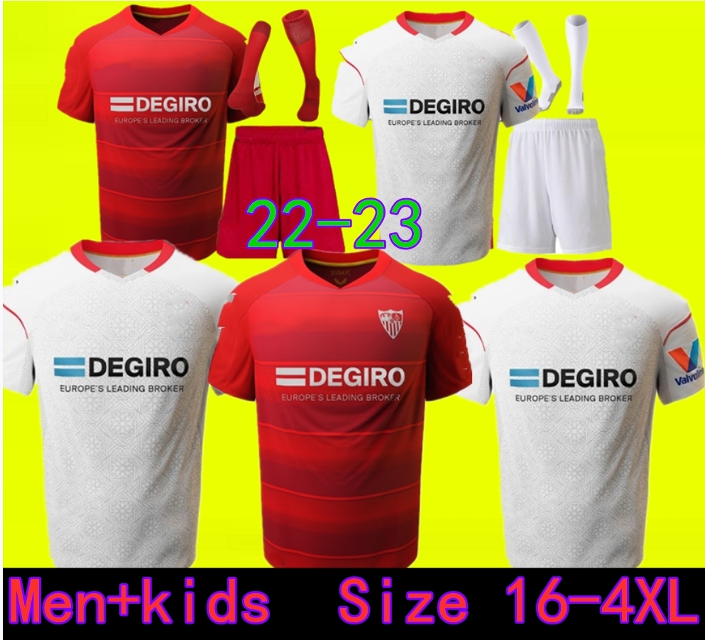 

22 23 SevillaS soccer jersey GOMEZ RAKITIC L.OCAMPOS NAVAS SUSO MUNIR Y.EN-NESYRI Men Kids Kits football shirts Martial Rafa Mir, Home