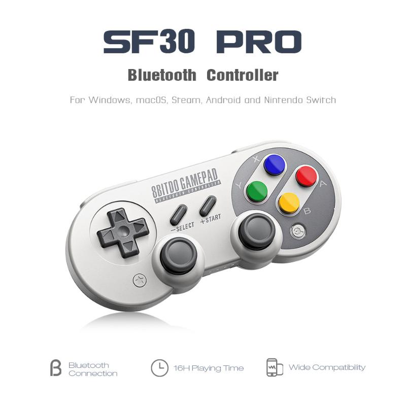 

Game Controllers & Joysticks 8Bitdo SF30 Pro/SN30 Pro Bluetooth Gamepad Classic Wireless Controller With Joystick For Android Steam Switch W