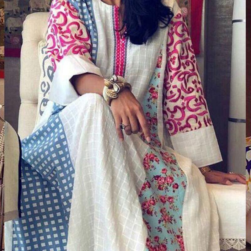 

Ethnic Clothing Ramadan Eid Abaya Print Maxi Dress Summer Kimono Cardigan Mujer Kaftan Hijab Muslim Jilbab Caftan Turkish Islam ClothingEthn