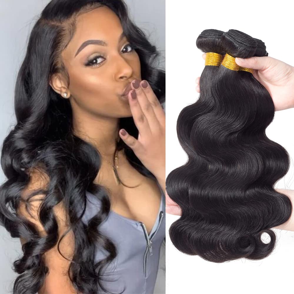

100 Virgin Hair Bundles 100% Malaysian Human Hair For Weaves Extension Natural Color Body Wave Wavy 9A Retail 1PC
