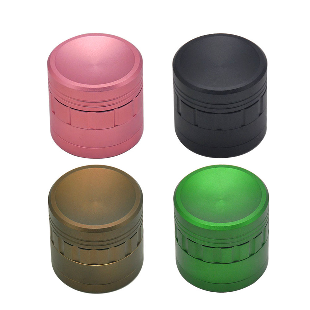 

50mm 4 parts tobacco grinders smoke kit cnc teeth filter net dry herb disposable shisha vape pen 4 colors wee grinder bong dab nail