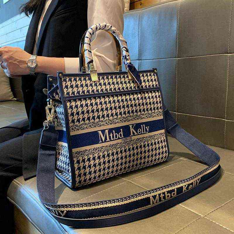 

Factory Online Export Designer Bags Tote Purchasing Genuine Leather Women's 2022 New Large Capacity Portable Messenger, Blue