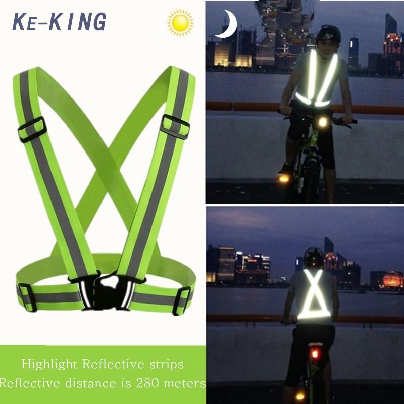 

Motorcycle Apparel Safety Adjustable Reflective Striped Vest Jacket Highlight Riding Cycling FOR YamahaR250 WR250f XJ600 FZ25 YZF-R1 YZF R15