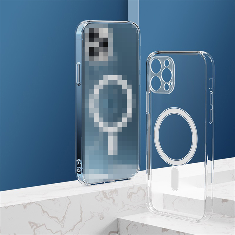 

Magnetic Tpu Transparent Cell Phone Cases Mobile Phone Case Suitable For Apple 11-13 Series Anti-fall Protective Case