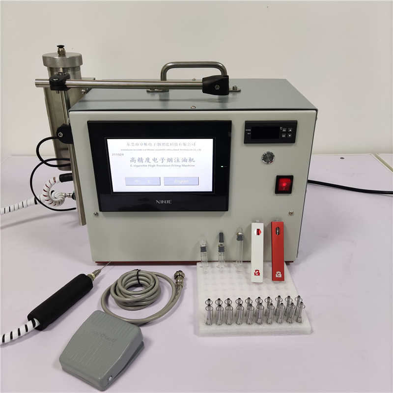 

Semi Automatic Oil Filling Machine for E Cigarettes Vape Pen 300ML Capactiy 200W 7inch Screen Machines 0.5ML 0.8ML 1ML Cartridge