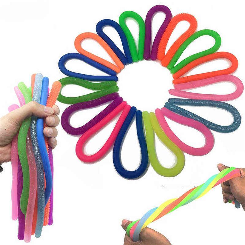 

Fidget it Toys Po Decompression Toy Monkey Noodles Rope Stretched Soft Figet Stress TPR Noodle Stretch Children's gift Squish324h