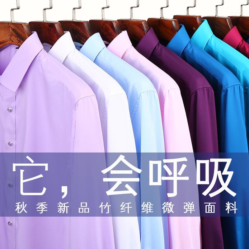 

Arrival Men's Long Sleeved Shirts Bamboo Fiber Dress Shirt For Men High Quality Bussines Man Formal Large Size, Zl02