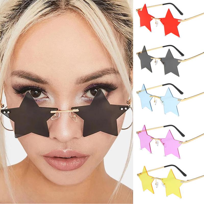 

Sunglasses Pentacle Ladies European And American Funny Stars Christmas Ball Halloween Party Concave Shaped High Quality