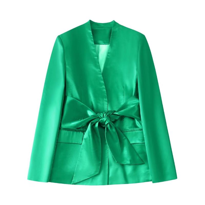 

Women's Two Piece Pants Women Satin Set Clothing Autumn 2022 Fashion Bow Blazer And Long Trousers Modern Lady Casual Top Pant WearsWomen's, Trousers only