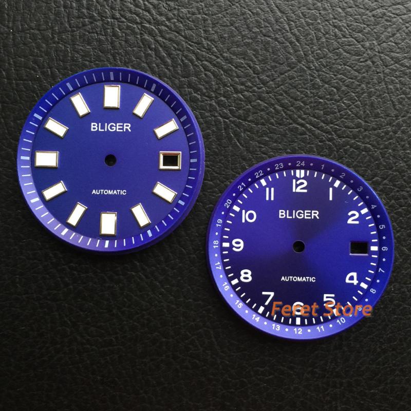 

Repair Tools & Kits 33.4mm Sterile Watch Dial Luminous Fit NH35A Automatic Movement With Chapter Ring Blue Date WindowRepair