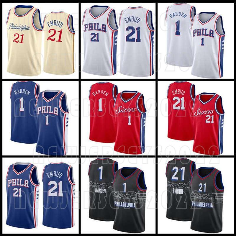 

''nba''JerseysNew 1 James Harden Philadelphia''76ers''Basketball Jersey Allen 3 Iverson Joel 21 Embiid Julius 6 Erving 0 Tyrese Maxey City, Men jersey