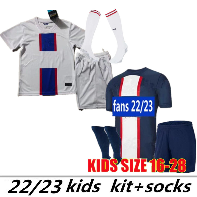 

2022 kids MBAPPE KEAN soccer jersey SERGIO RAMOS 22 23 Maillots de football shirts 2023 MARQUINHOS VERRATTI KIMPEMBE uniforms enfants fourth child kits with socks