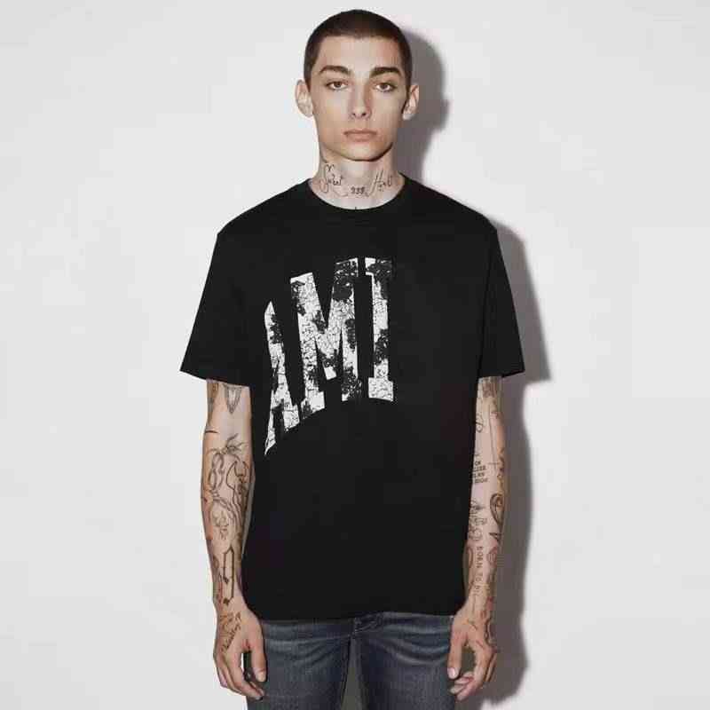 

Hot selling designer t shirt tide brand A 22 miri short-sleeved T-shirt letter printing sweatshirt American hip-hop men and women loose oversize round neck top, White