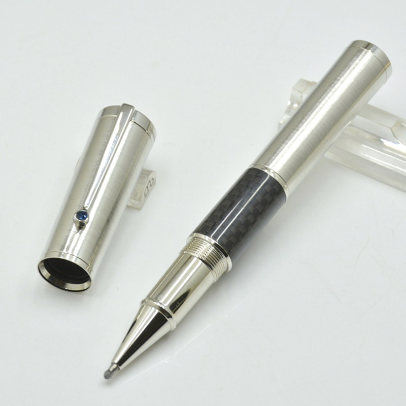 

high quality Silver and Black carbon fibe roller ball pen / Fountain pen office stationery luxurs ink pens, Please choose