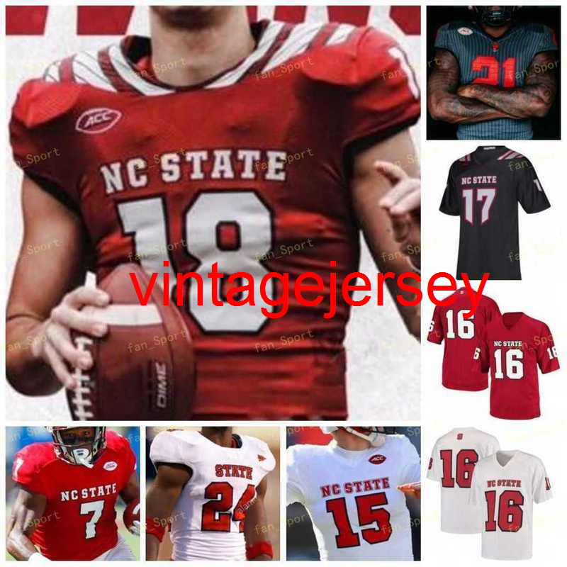 

NC State North Carolina Wolfpack NCAA College Football Jersey Daniel Joseph 21 Drake Thomas 17 Philip Rivers 16 RUSSEL WILSON 13 Devin Leary, As