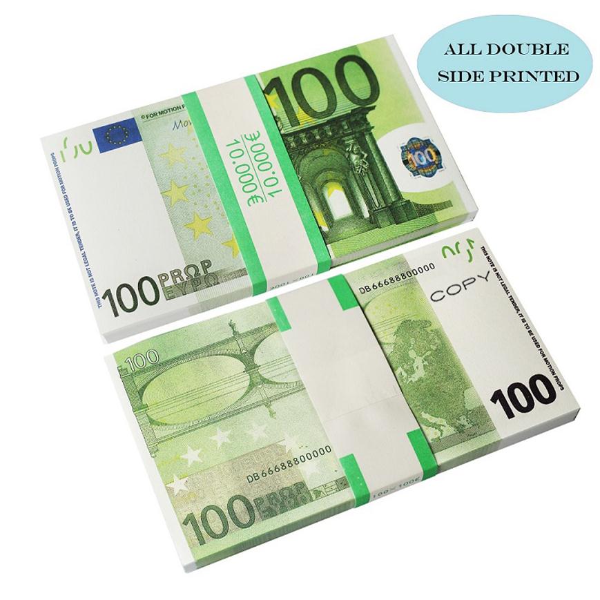 

Prop Toy Copy money faux billet 10 20 50 100 Euro fake banknotes Dollar movie props bar atmosphere253o