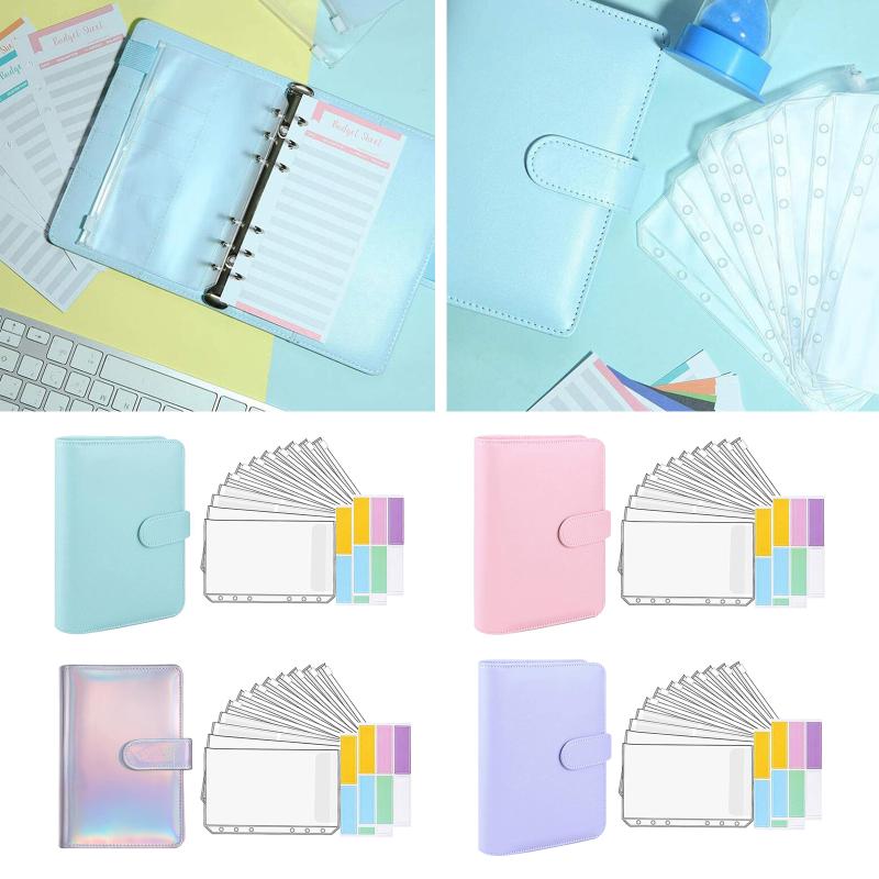 

Gift Wrap Binder Envelopes A6 Notebook With PU Leather For Budgeting
