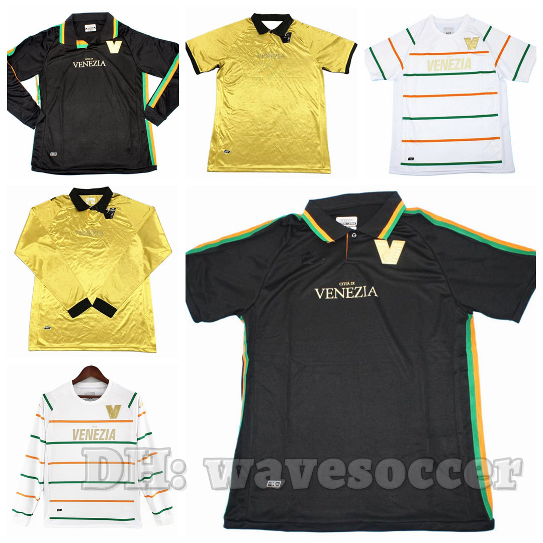 

22 23 Venezia FC Soccer Jerseys Retro maillot classic vintage camisetas football shirts Uniforms men home away third 3rd black white gold long ARAMU FORTE, 22-23 3rd away long league