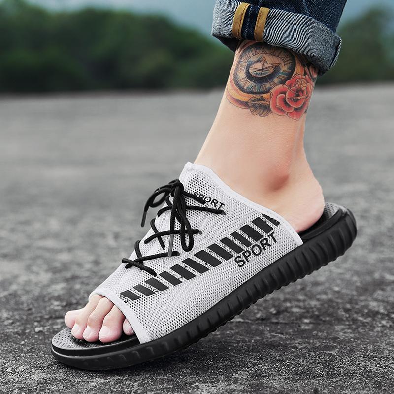 

Sandals Sandalias Transpirables Summer Shoes Men Beach Roman Sport Vietnam For 2022 Work Zandalias Hombre Sandale Homme Ete, Black