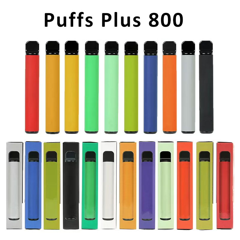 

800 Puffs Plus Cigarette Disposable Vapes Device Pen 5% 10 Pcs Per Box 32 Color In Stock